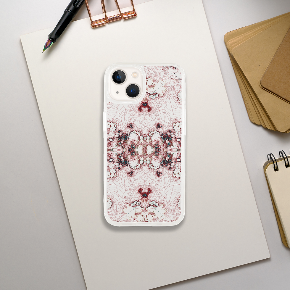 Thumbnail: Clear Fine Line Traced Fractal Phone Case