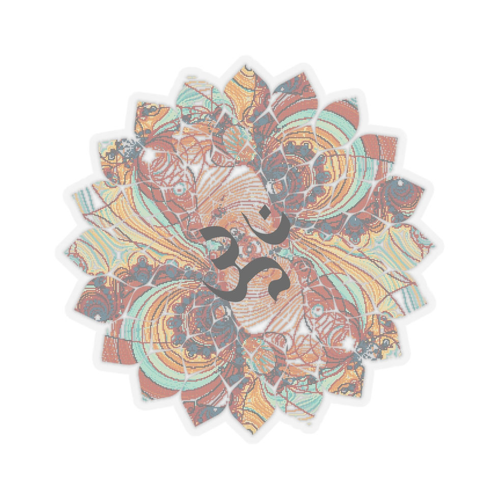 Thumbnail: Vintage "OM" Fractal Mandala Sticker