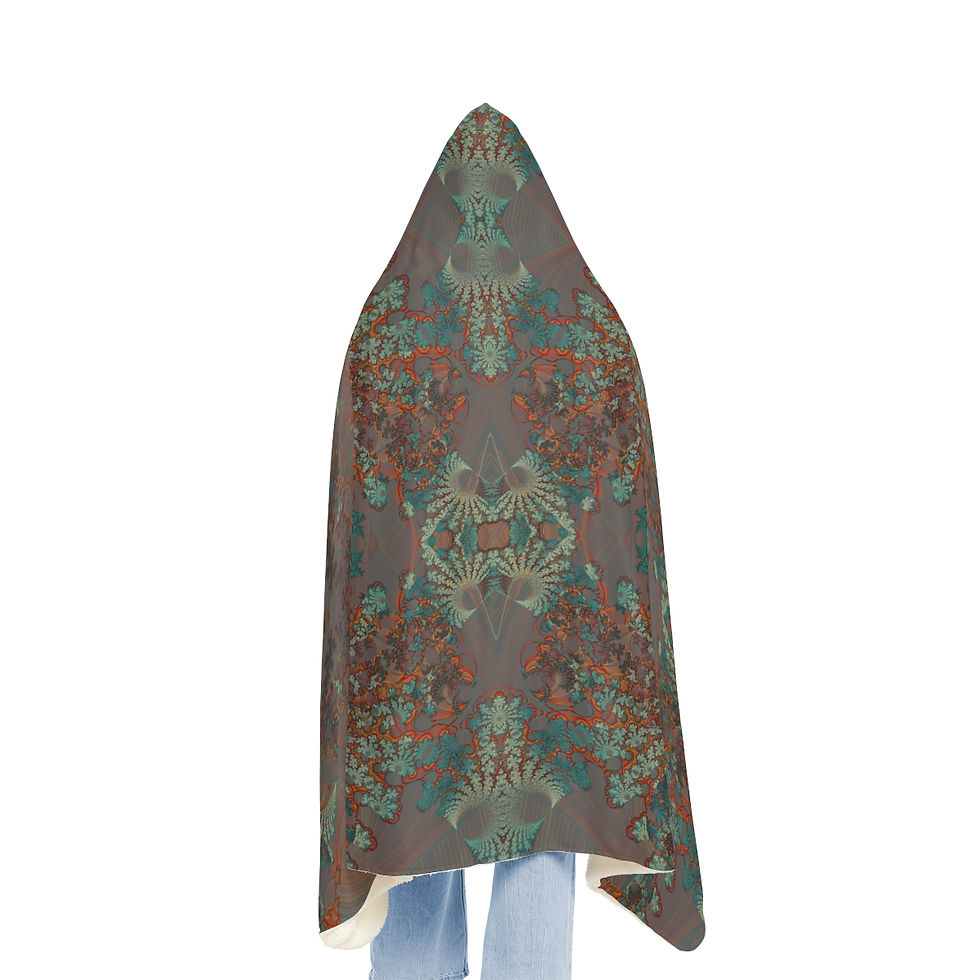 Thumbnail: Fine Line Trace Fractal Mandala Snuggle Blanket