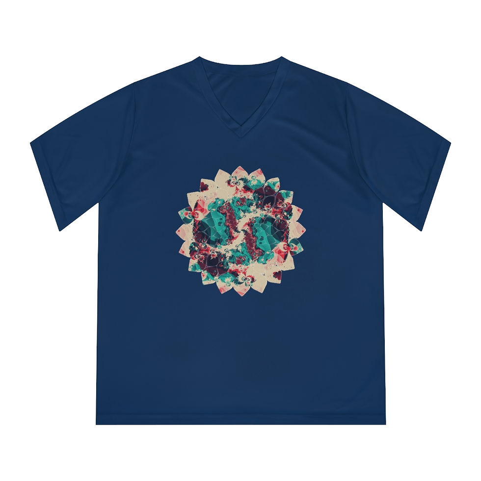Thumbnail: Serenity Flow: Women's Athletic V-Neck Performance Shirt