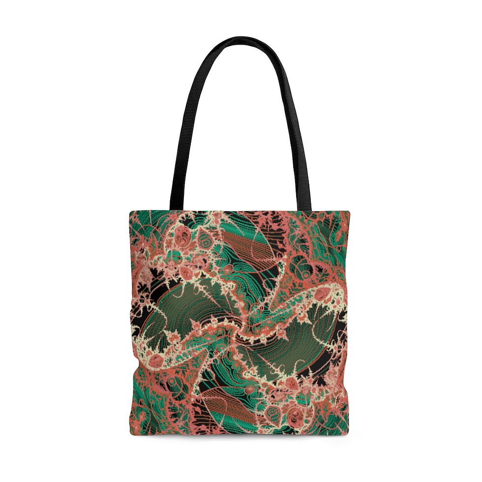 Thumbnail: Pixelated Line Traced Fractal Tote Bag