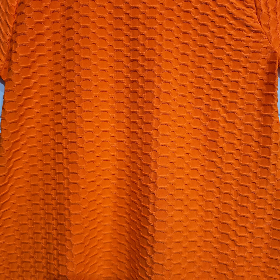Miniatura: Glenna Top W/Pockets in Solid Neon 🟧 Honeycomb ITY