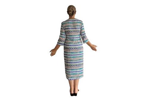 Amanda dress in blues