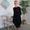 Thumbnail: Cleona Dress in Solid Black ITY