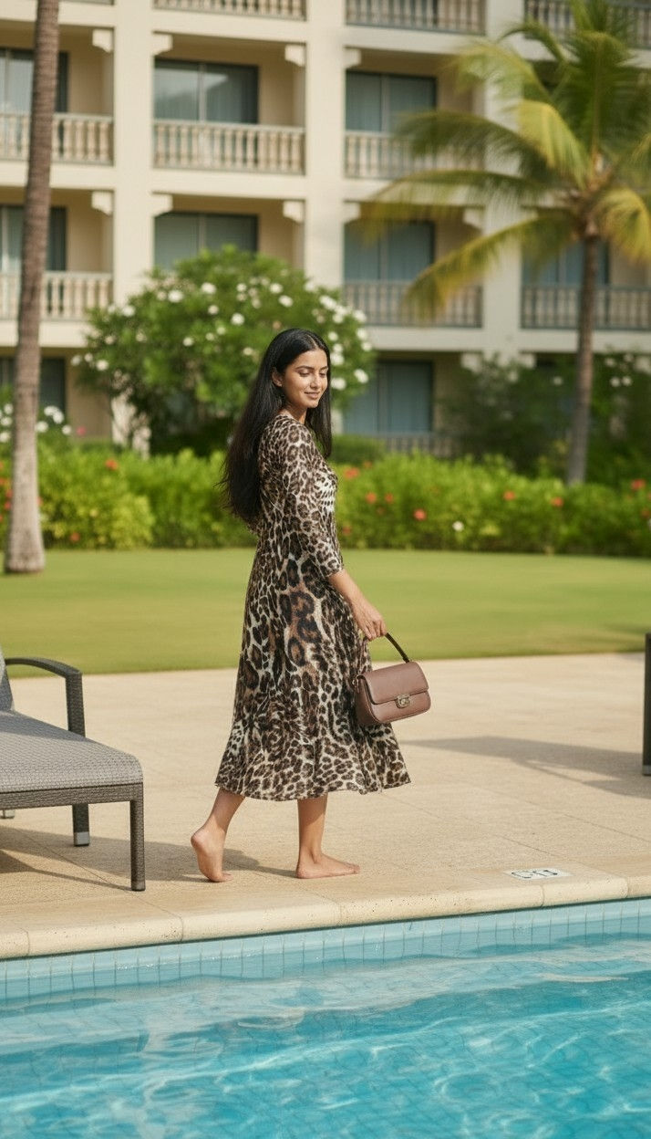 Thumbnail: SHORTER Danielle Dress in Animal Print ITY