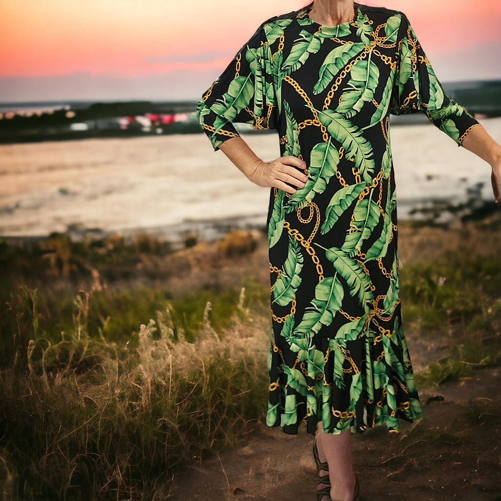 Thumbnail: Ayla Dress in Bright Tropic Print