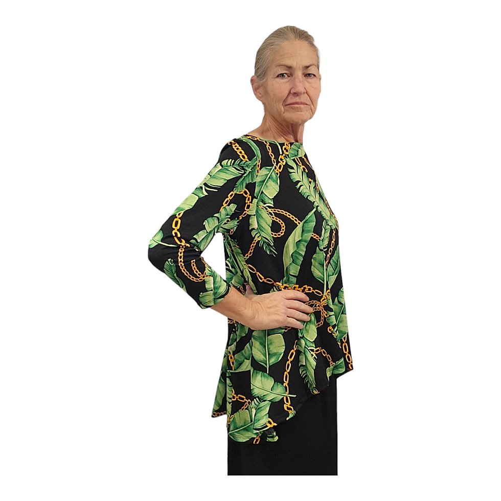 Miniatura: Glenna Top in Black Green Gold ITY
