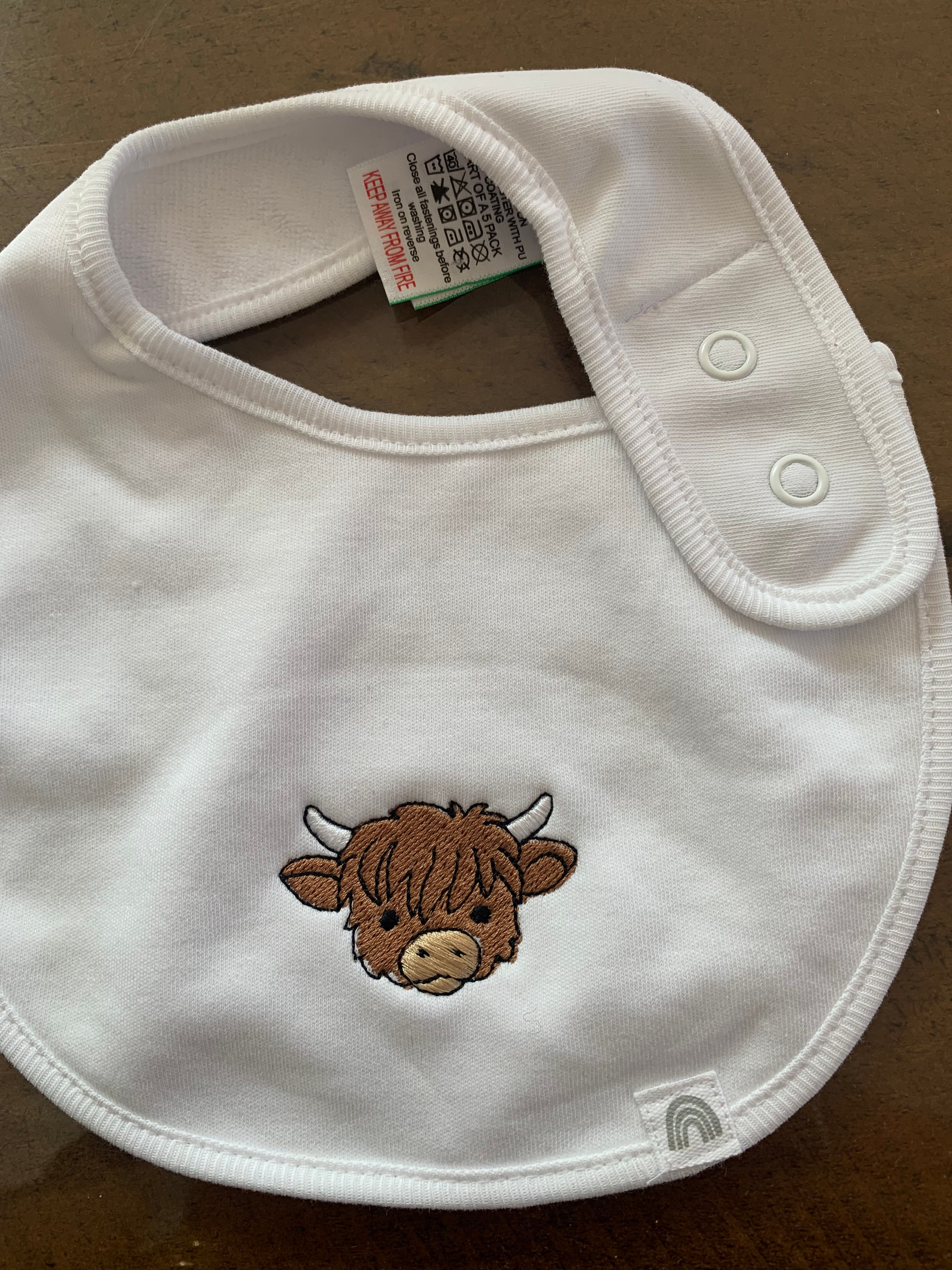Highland cow bibs