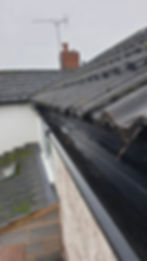 Clean and cleared gutter after professional gutter cleaning in Stourbridge