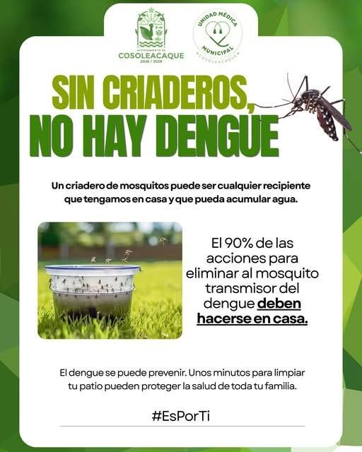 ¡El dengue se previene con tu ayuda!