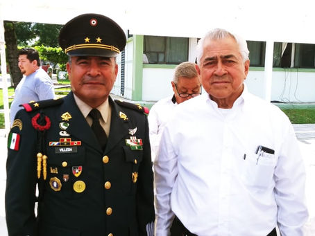 Participa Alcalde en cambio de mando del 45 Batallón de Infantería