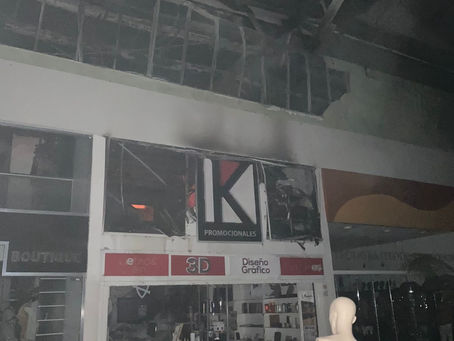 Incendio en Plaza Ánimas de Xalapa