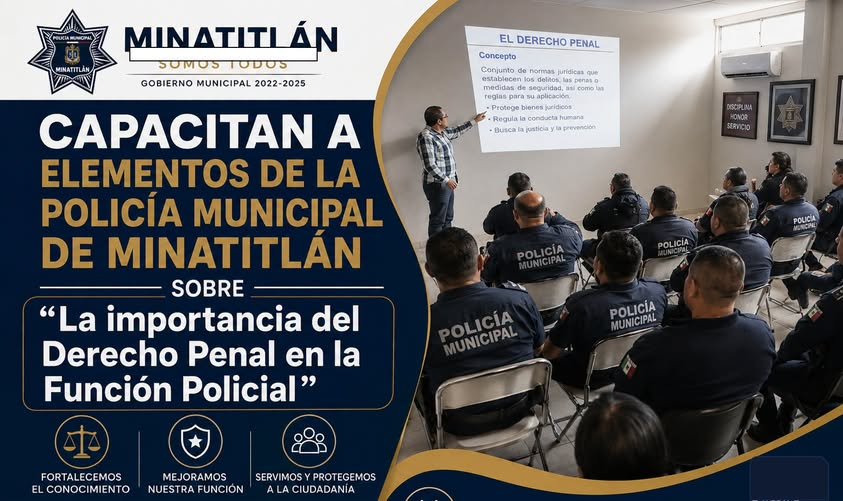 Gobierno de Minatitlán capacita a elementos de Seguridad Pública