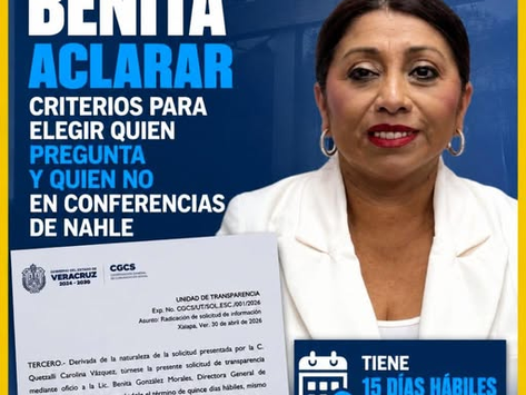 NAHLE TURNÓ A COMUNICACIÓN SOCIAL SOLICITUD SOBRE FILTROS A PERIODISTAS EN MAÑANERAS