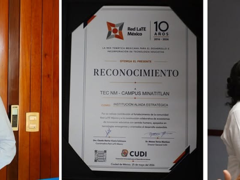 Reconocen al TecMina como Aliado Estratégico Nacional en Innovación Educativa