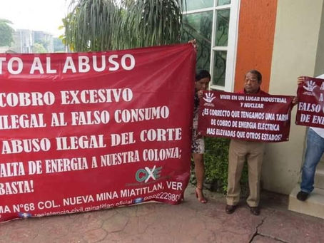 Toma Pacifica de la CFE en Coatzacoalcos por Resistencia Civil