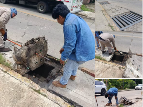 Instalan trincheras pluviales en avenida Reyes Aztecas