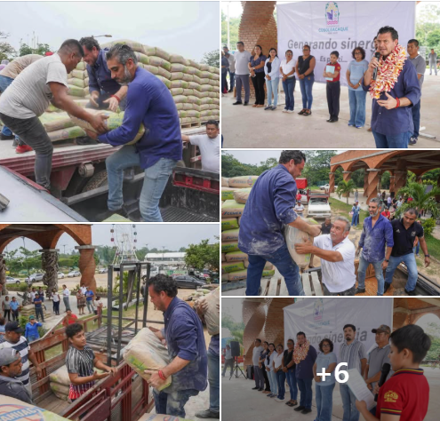 Entrega Materiales para construcción a varias escuelas el alcalde Cirilo Vázquez