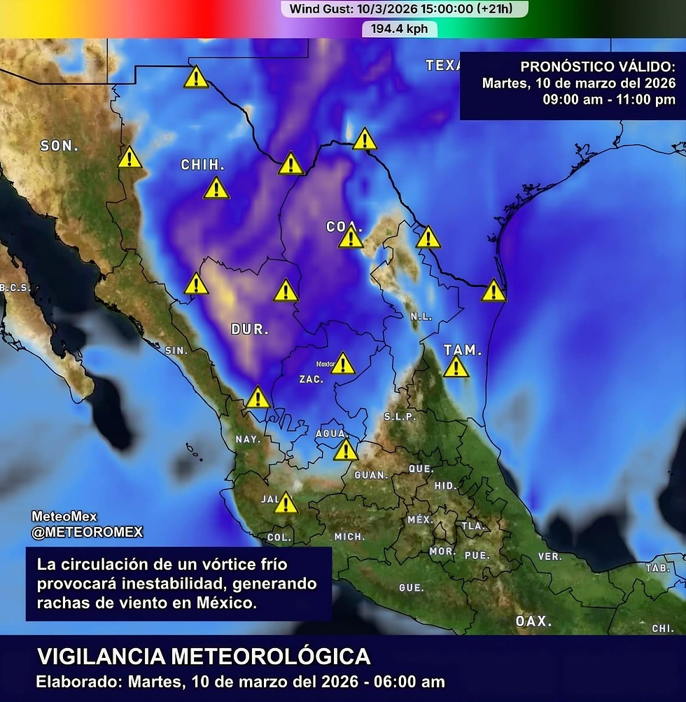 Intensificará el viento en México 