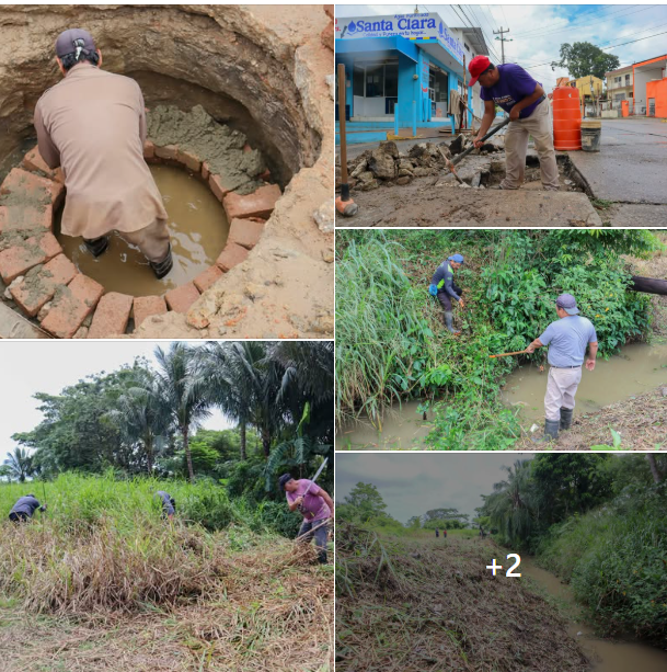 Avanzan trabajos de mantenimiento y rehabilitación de agua y drenaje en Minatitlán
