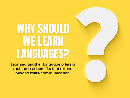 Why should we learn other languages? Learning another language offers a multitude of benefits that extend beyond mere communication. 