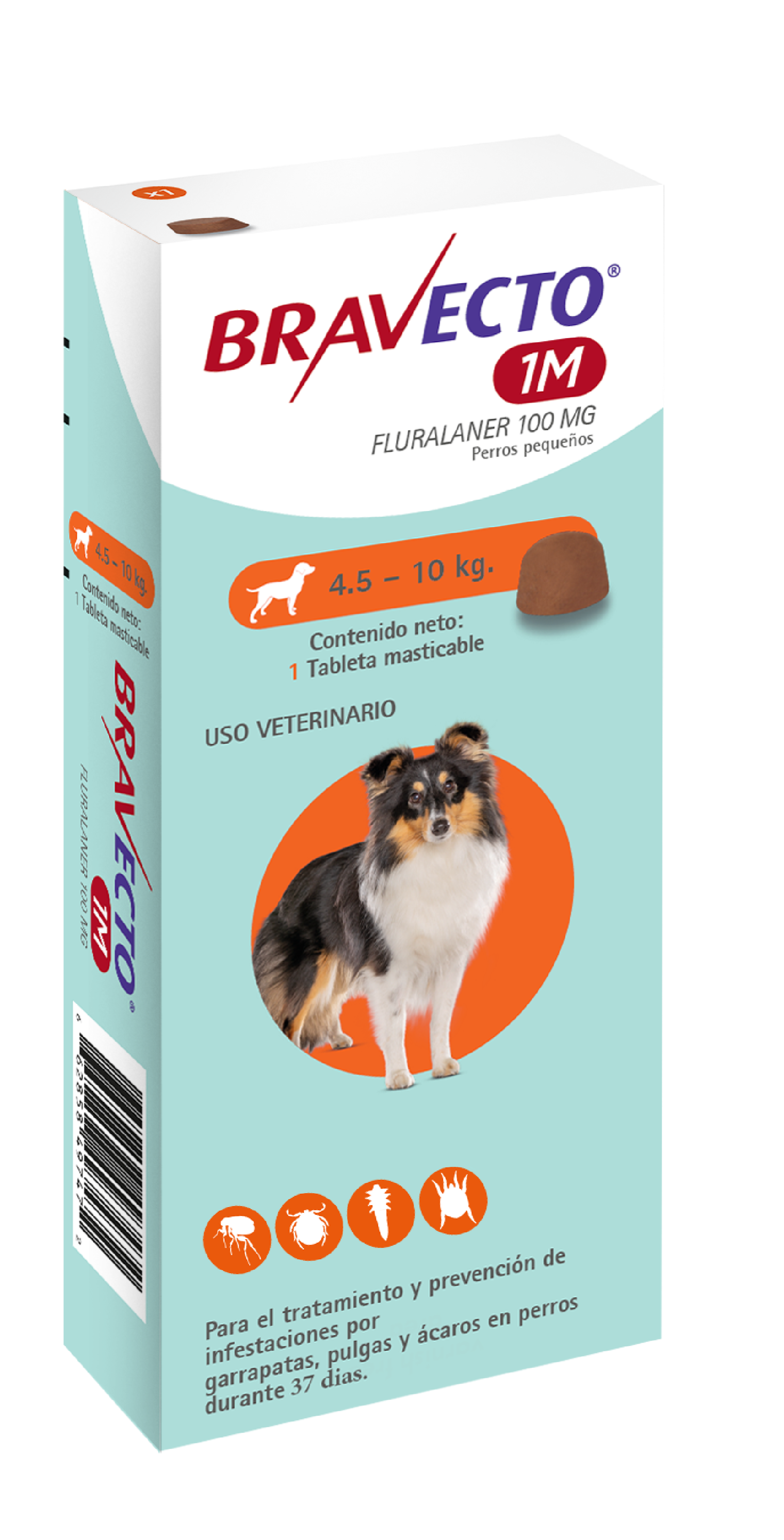 Bravecto Mensual 4,5 a 10KG