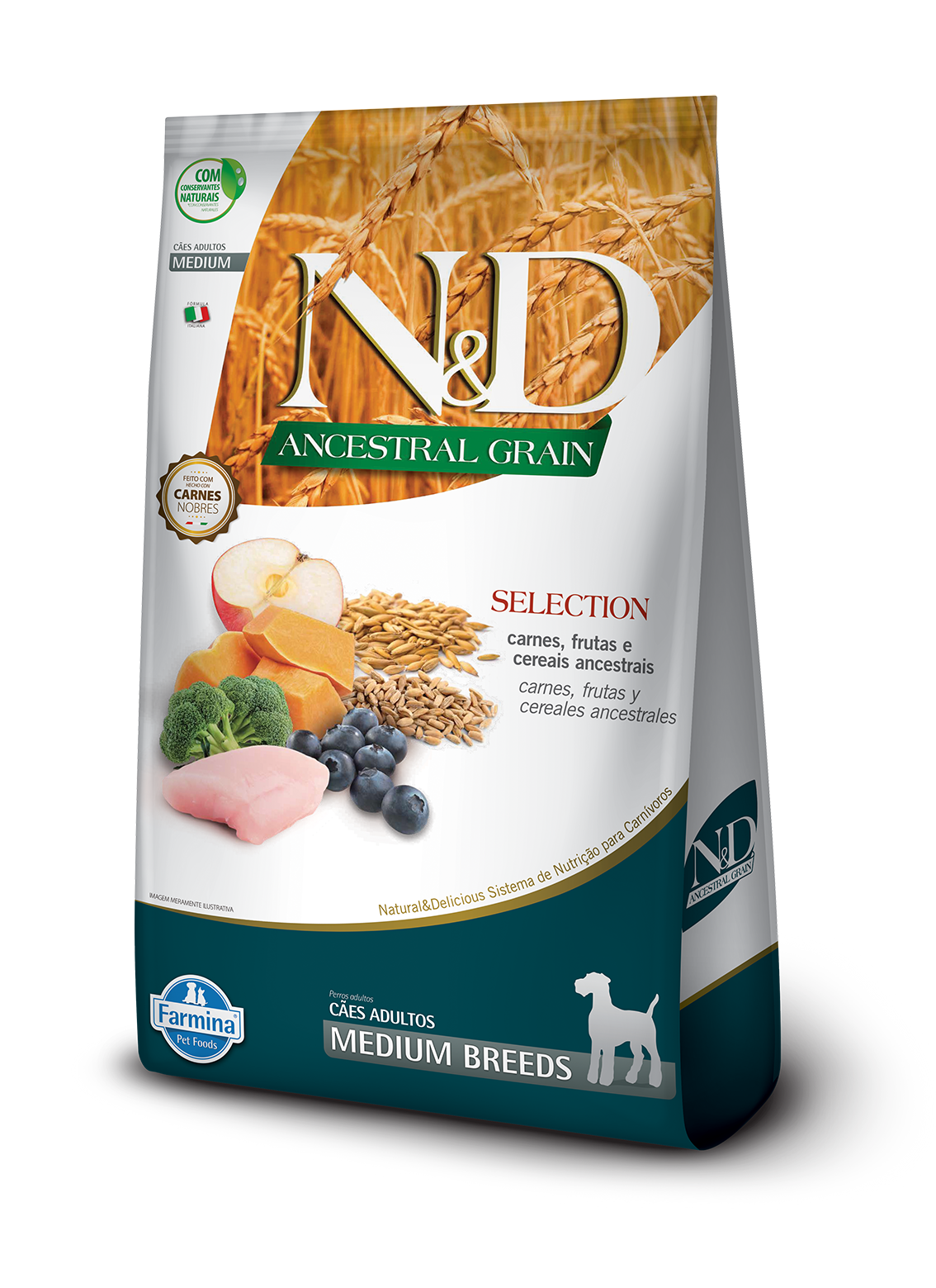 N&D Ancestral Selection Perro Adulto Mediano 15KG Pollo y Granada