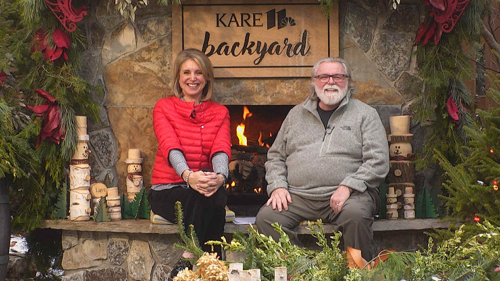 Belinda and Bobby with KARE 11 Backyard sign. Photo: KARE-TV