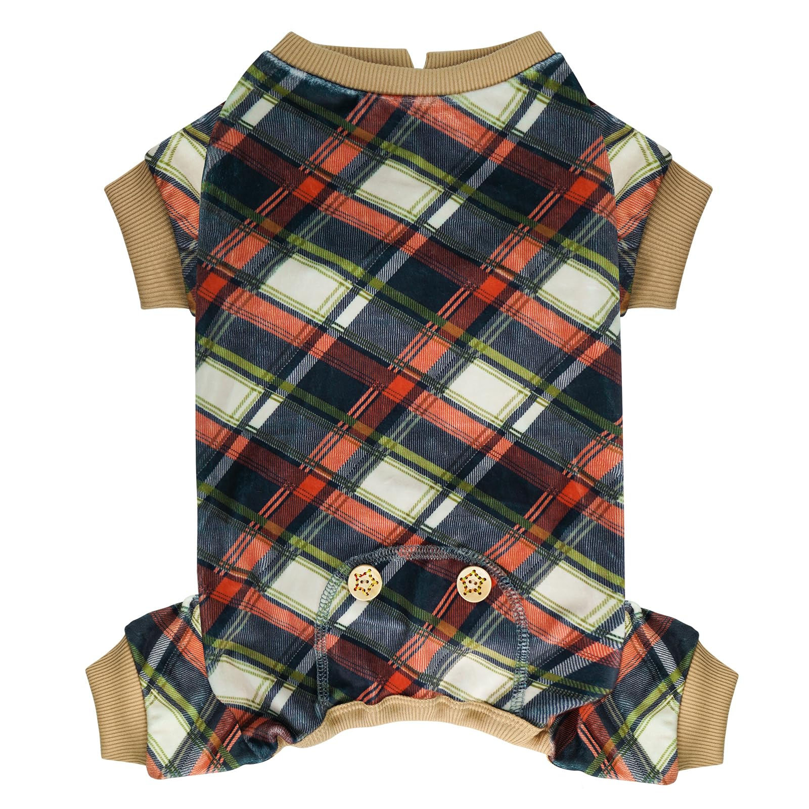 Soft Checkered Dog Pajamas