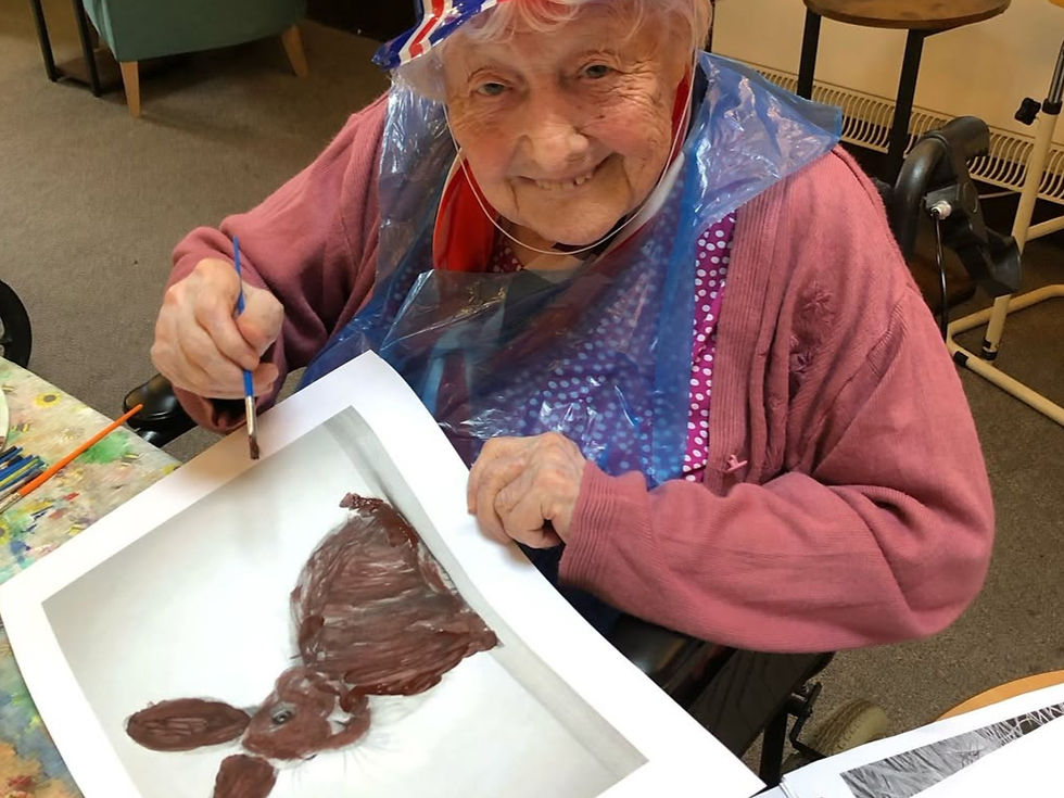 Resident in allesley Hall painting