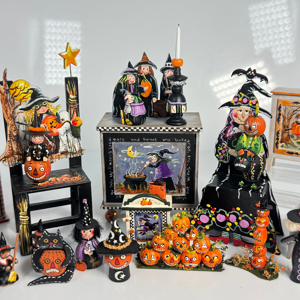 Halloween Miniatures by IGMA Fellow Karen Markland at auction