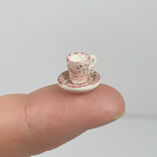 Dollhouse art doll miniatures art estate sale auction  scale model mini tea cup porcelain