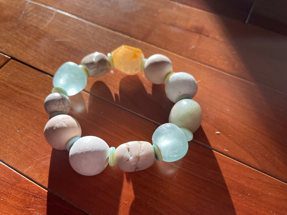 Shell, Stone, and Wood Original Designed Bracelet -Wind and Rock Bracelet