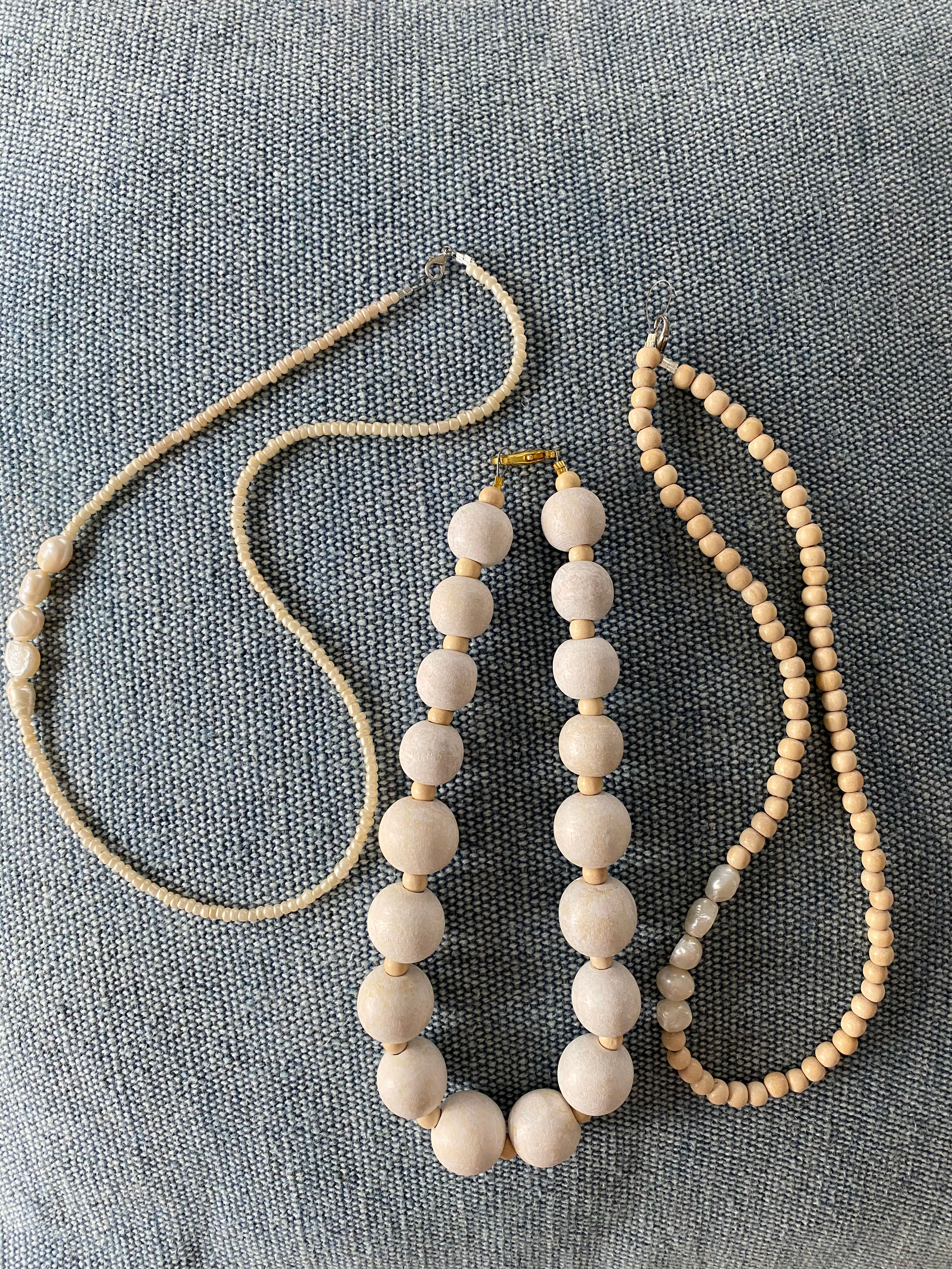 Pearl and Wood - Coastal Stack Necklace Set