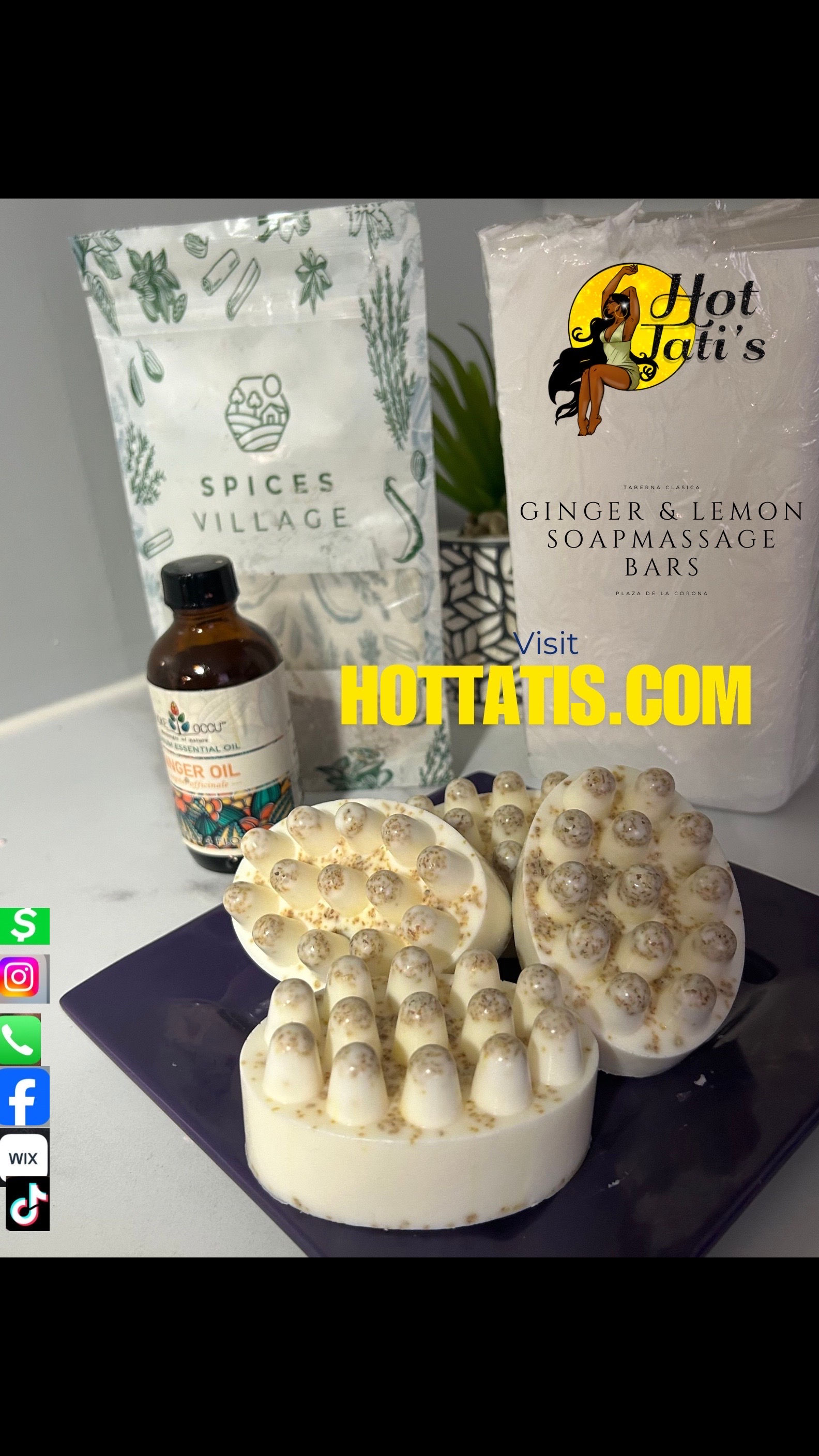 Lemon & Ginger Face Massage  Bar
