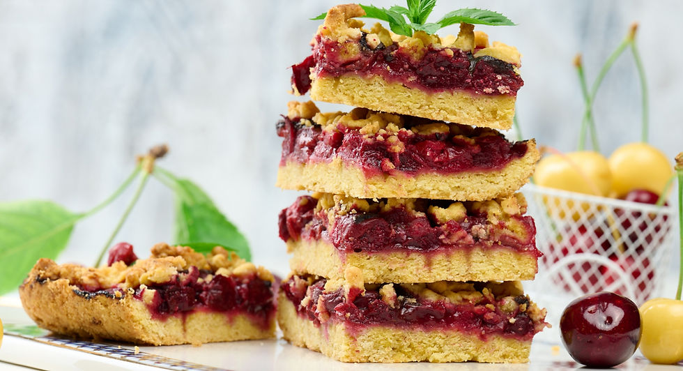Cherry Crumble Squares