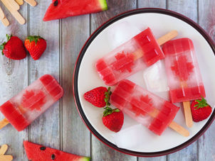 Canadian Flag Popsicles