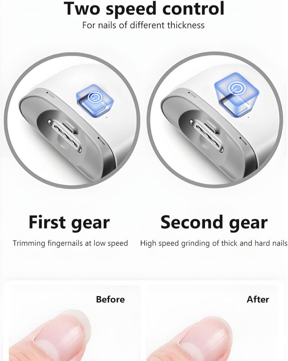 Thumbnail: Safety Electric Nail Clipper Automatic Thick Nails Trimmer Professional Tool US