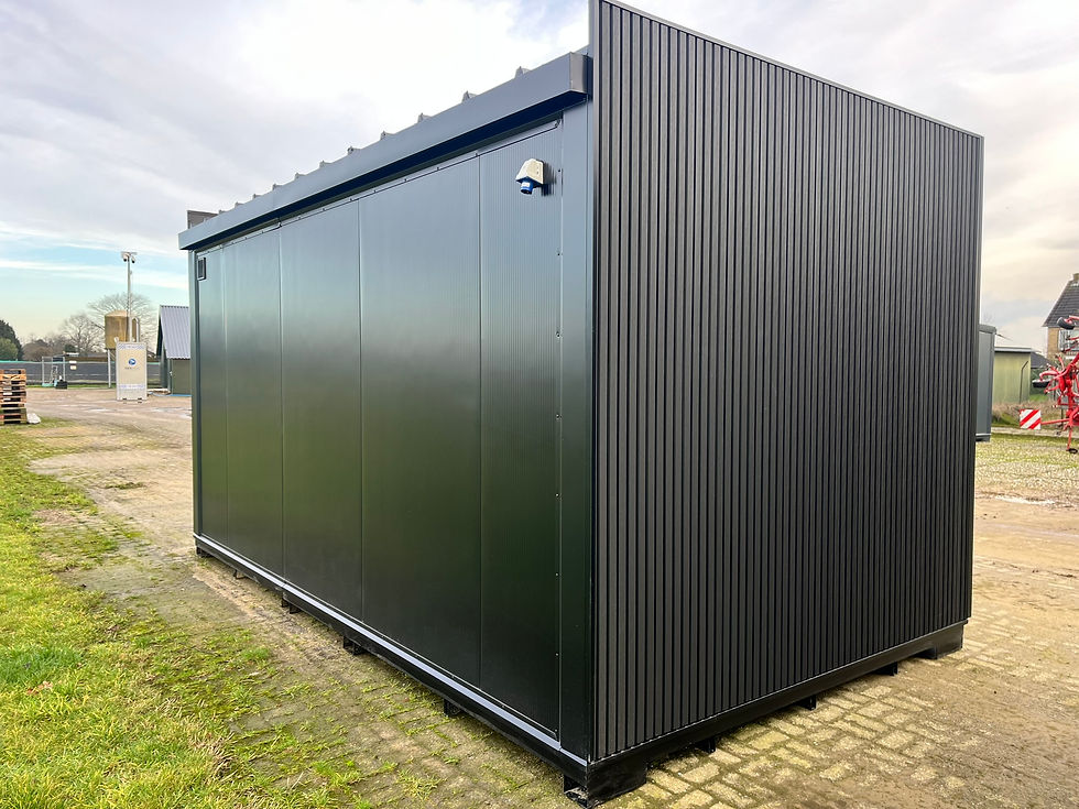 Thumbnail: VOORRAAD UNIT ZWART/ZWART LAMELLEN 5,00 x 3,00 meter