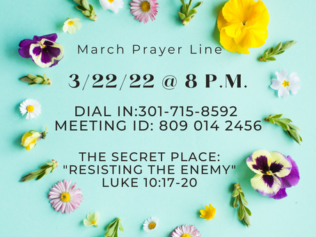 March Prayer Line
