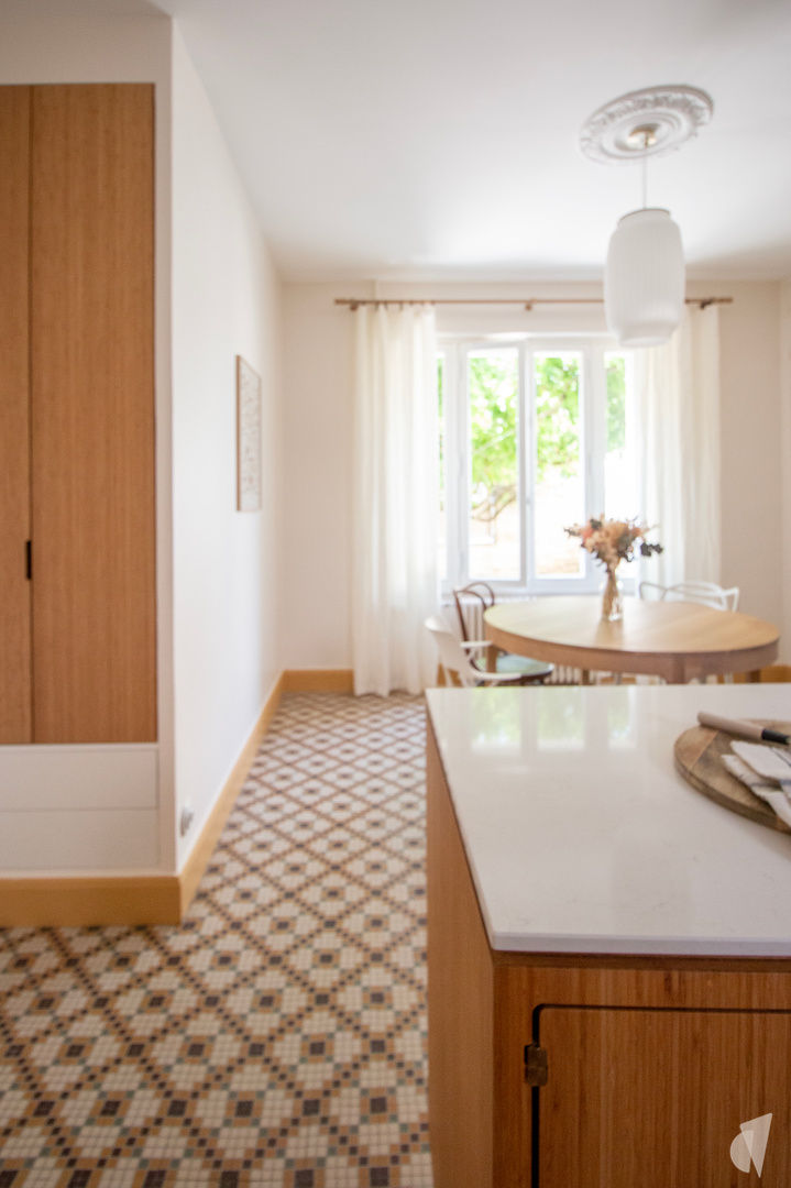 Rénovation totale d'une cuisine sur-mesure au design Japandi à Annecy