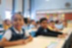 full classroom of students