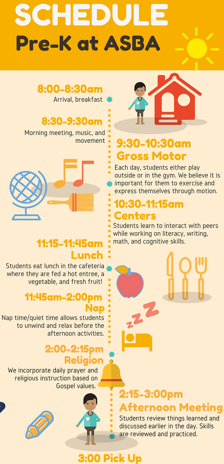 ASBA Preschool Schedule image