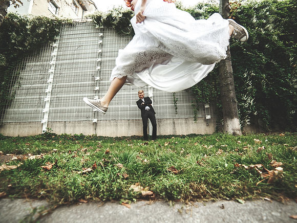Wedding Leap Scene