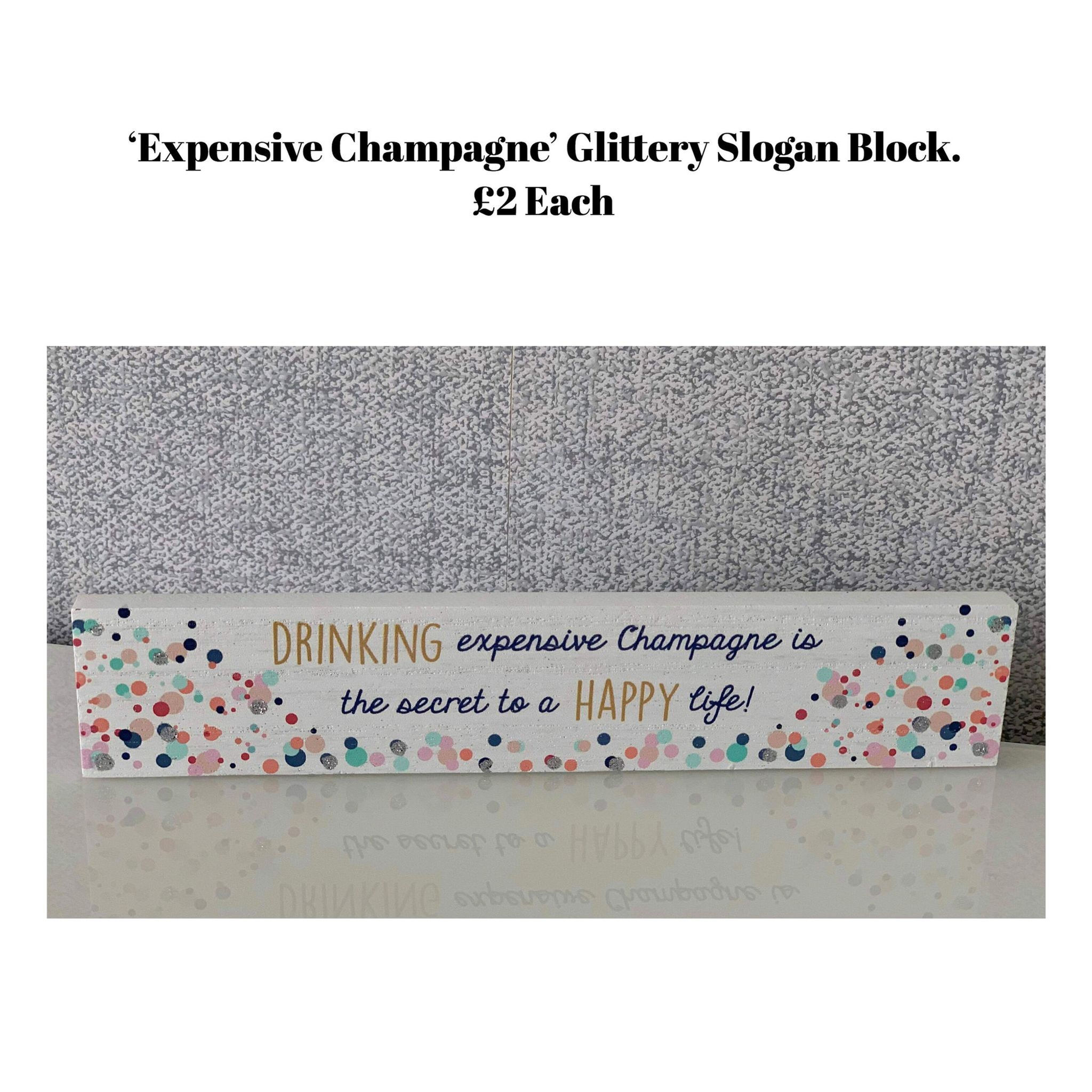 Glittery Drinks Block - Expensive Champagne