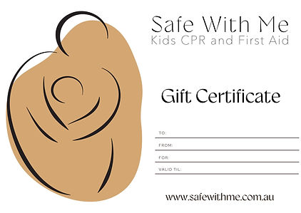 Safe with Me Gift certifcate