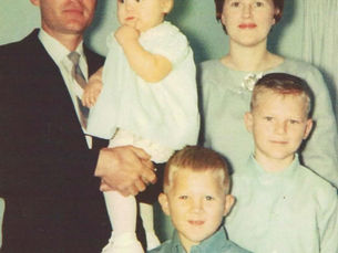 Ray holding Robin, with Joy, Mark & Jody at Friendship Baptist Church, OKC