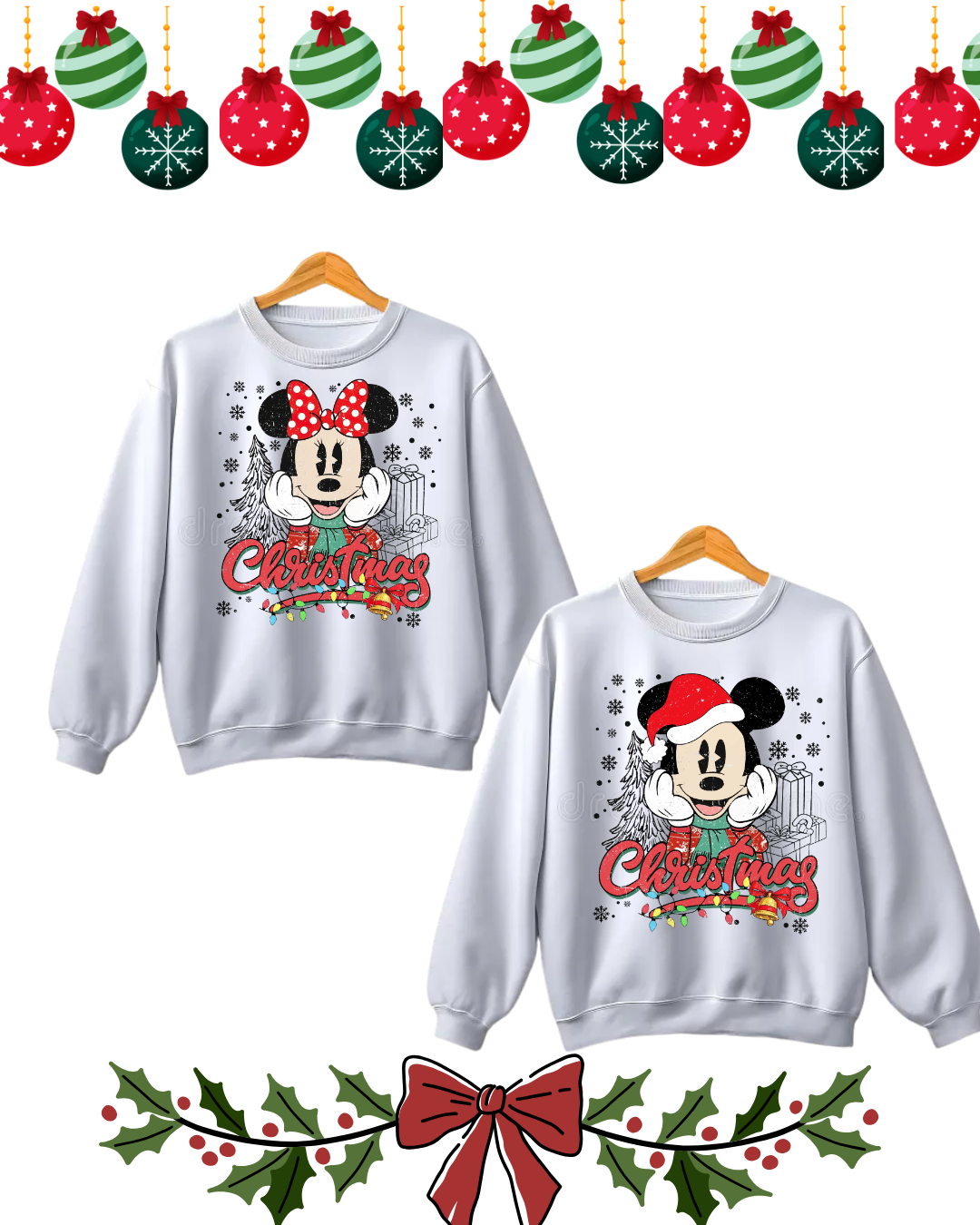 Duo De Sudaderos Mickey & Minnie Christmas