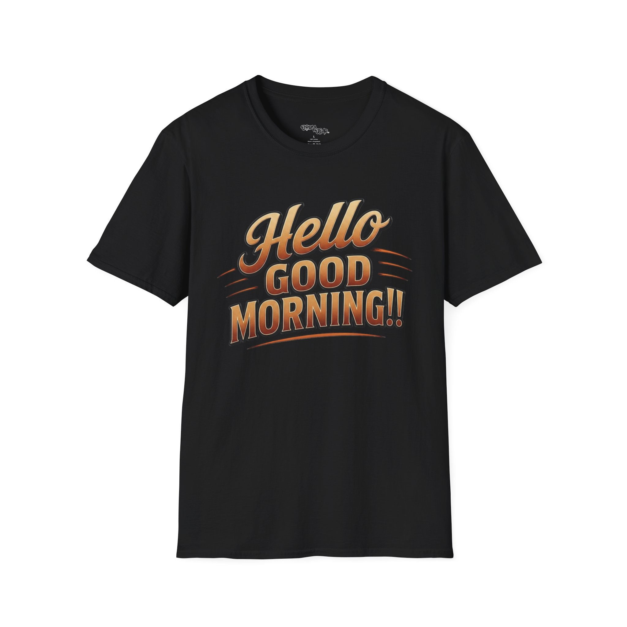 Hello Good Morning!! T-Shirt — Retro Sunrise Graphic Tee