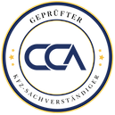 CCA-Emblem für geprüfte Kfz-Sachverständ